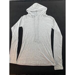 Badger Sport Ladies XS Gray Long Sleeve Hoodie Lightweight Athleisure Activewear